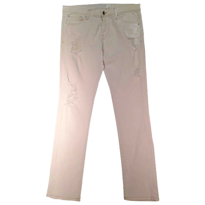Pre-owned Iro White Cotton - Elasthane Jeans