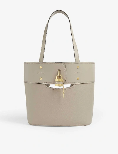 Shop Chloé Aby Tote Bag In Motty Grey