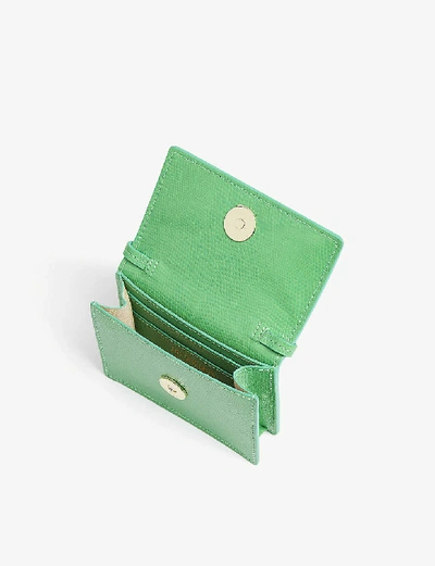 Shop Jacquemus Bello Mini Leather Cross-body Bag In Green