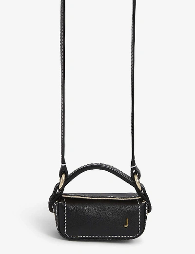 Shop Jacquemus Le Nani Mini Leather Cross-body Bag In Black