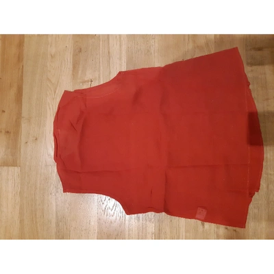 Pre-owned Jucca Red Cotton Top