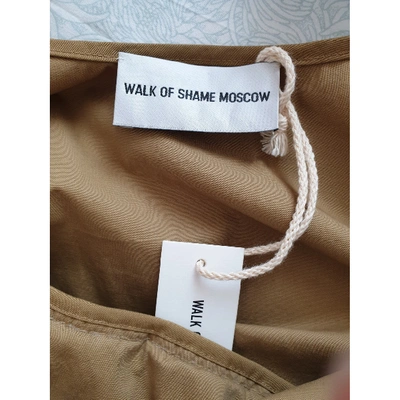 Pre-owned Walk Of Shame Maxi Dress In Khaki