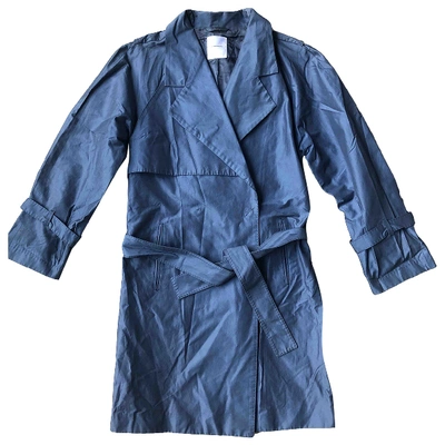 Pre-owned Costume National Trench Coat In Blue