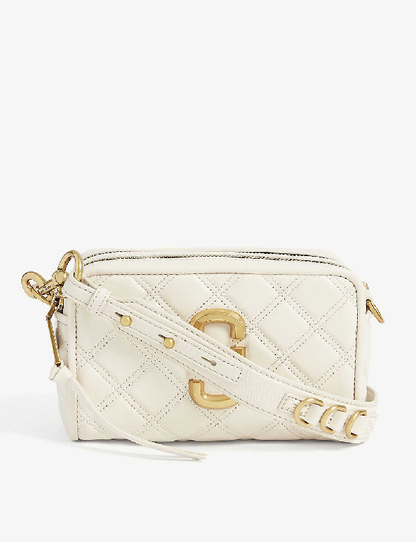 Marc Jacobs The Softshot 21 Quilted Leather Crossbody Bag In White