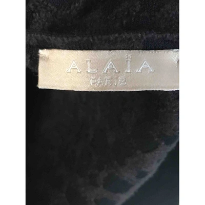 Pre-owned Alaïa Wool Mid-length Dress In Brown