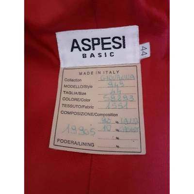 Pre-owned Aspesi Wool Blazer In Red