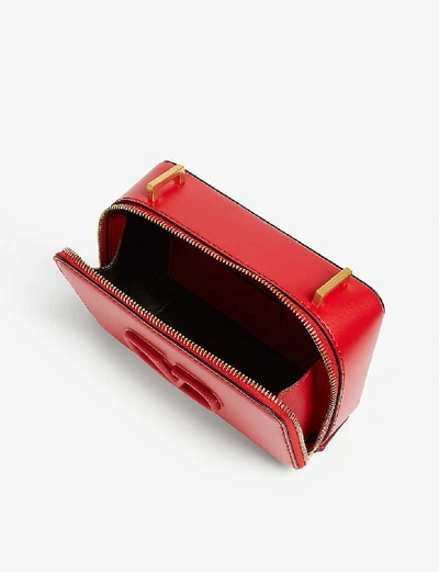 Shop Valentino Vsling Leather Camera Bag In Rouge Pur