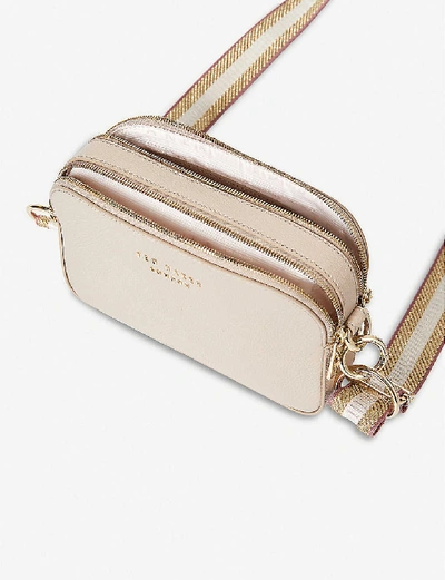Shop Ted Baker Amerrah Grained Leather Camera Bag In Taupe