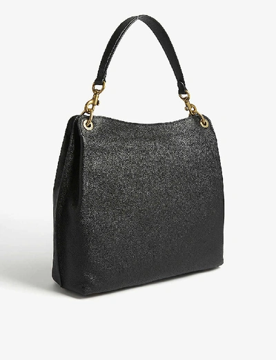 Shop Coach Tabby Leather Hobo Bag In B4/black
