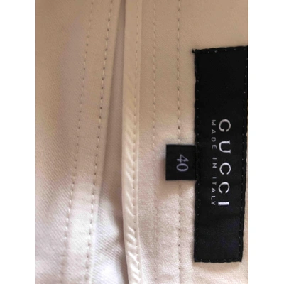 GUCCI Pre-owned Trousers In White