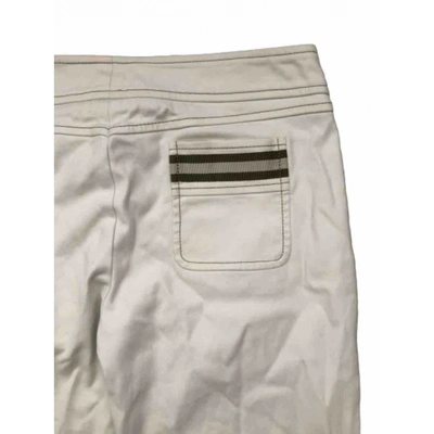 Pre-owned Gucci Trousers In White