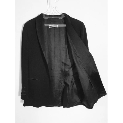 Pre-owned Jil Sander Wool Suit Jacket In Black