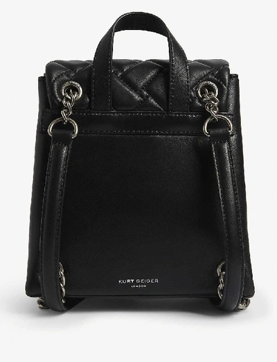 Shop Kurt Geiger Kensington Leather Small Backpack In Black