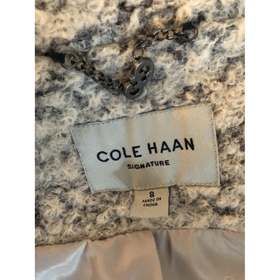 Pre-owned Cole Haan Wool Coat In Grey