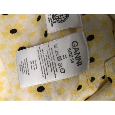 Pre-owned Ganni Blouse In Yellow