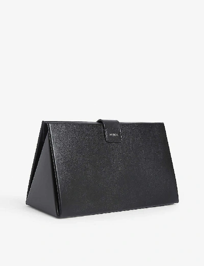 Shop Medea Lay Low Leather Shoulder Bag In Black