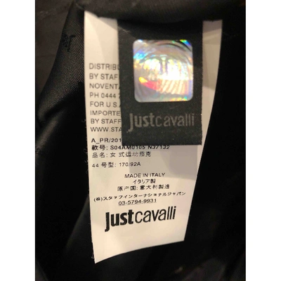 Pre-owned Just Cavalli Peacoat In Black