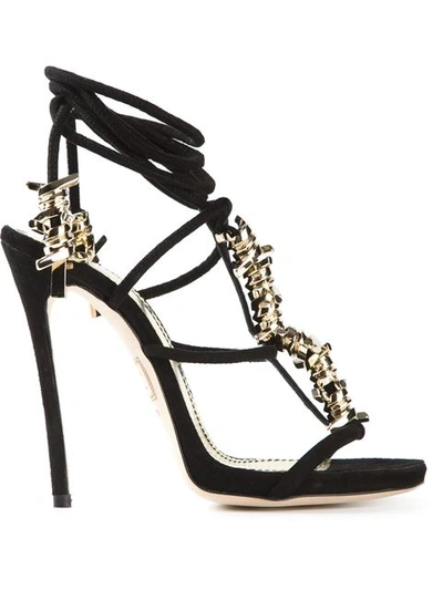 Dsquared2 Barbed Wire Sandals In Black