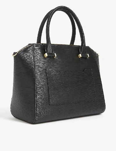 Shop Ted Baker Jaelynn Bow Detail Leather Tote In Black