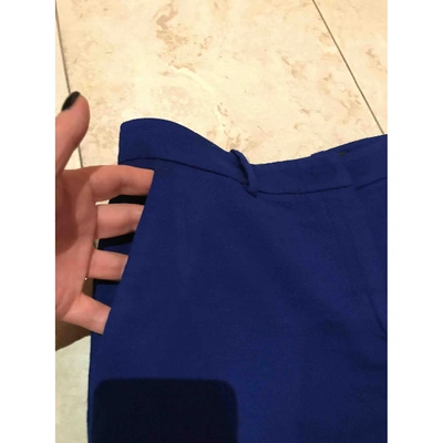 Pre-owned Pinko Wool Large Pants In Blue