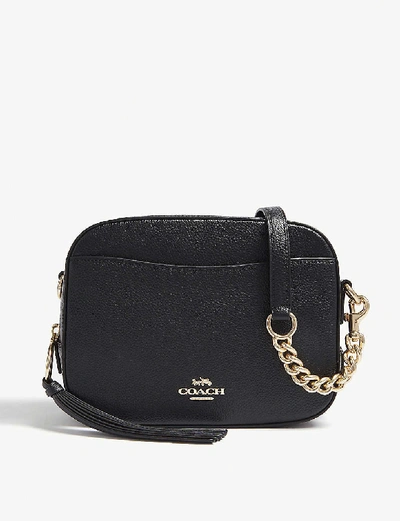 Shop Coach Leather Camera Bag In Li/black