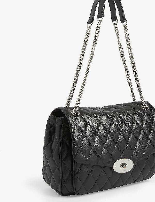 mulberry black quilted darley