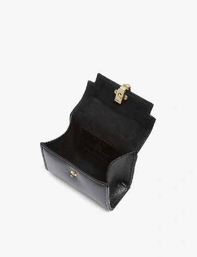 Shop Launer Picollo Mini Leather Top Handle Bag In Black