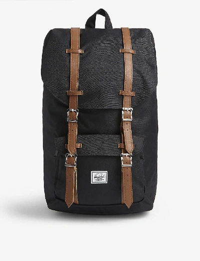 Shop Herschel Supply Co Women's Black And Tan Womens Black/tan Little America Backpack