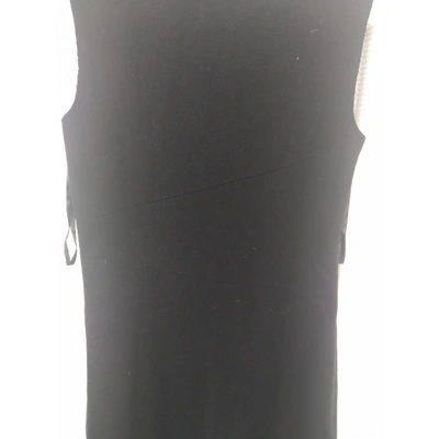Pre-owned Donna Karan Wool Maxi Dress In Black