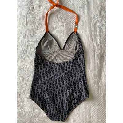 Pre-owned Dior One-piece Swimsuit In Blue