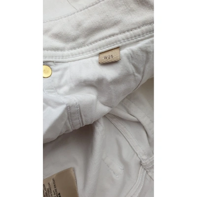 Pre-owned Burberry White Cotton - Elasthane Shorts