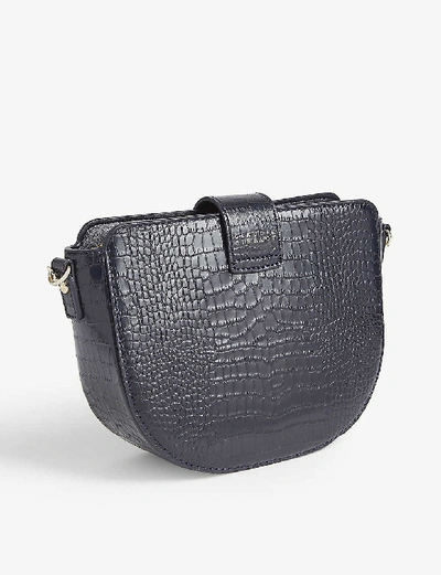 Shop Claudie Pierlot Saddle Cross-body Bag In Navy