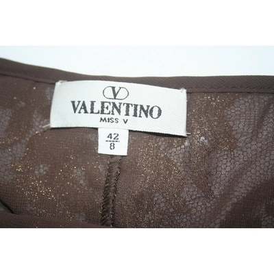 Pre-owned Valentino Skirt In Gold