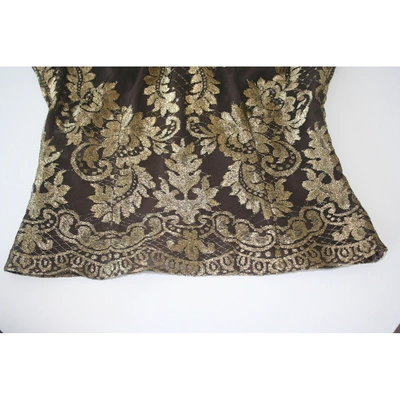 Pre-owned Valentino Skirt In Gold