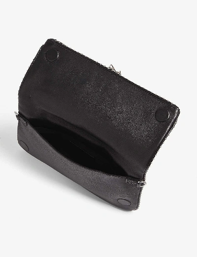 Zadig & Voltaire Rock Studded Leather Clutch In Noir