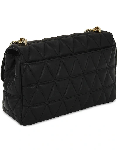 Shop Michael Michael Kors Sloan Leather Shoulder Bag In Black