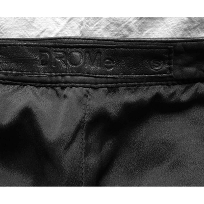 Pre-owned Drome Leather Short Pants In Anthracite