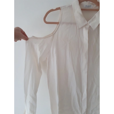 Pre-owned Equipment Silk Shirt In Ecru