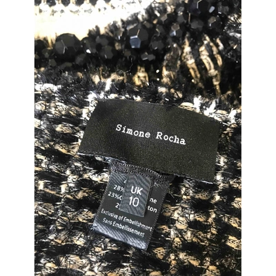 Pre-owned Simone Rocha Wool Coat In Metallic