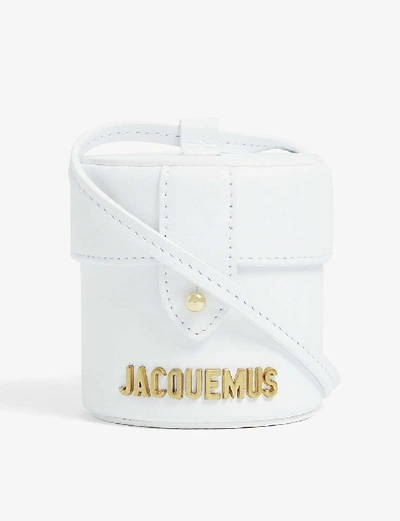 Shop Jacquemus Le Vanity Mini Leather Cross-body Bag In White