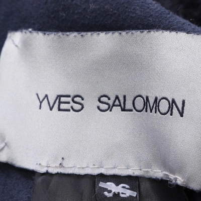 Pre-owned Yves Salomon Blue Shearling Coat