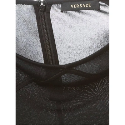 Pre-owned Versace Silk Skirt In Black
