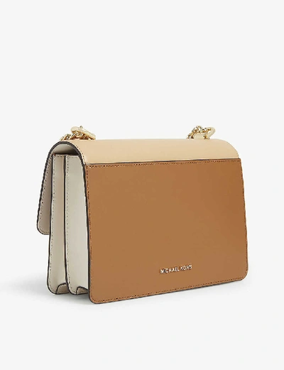 Shop Michael Michael Kors Jade Leather Shoulder Bag In Btrn/ltc/acr