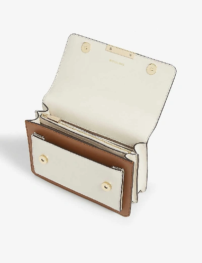 Shop Michael Michael Kors Jade Leather Shoulder Bag In Btrn/ltc/acr