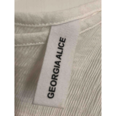 Pre-owned Georgia Alice Mid-length Dress In White