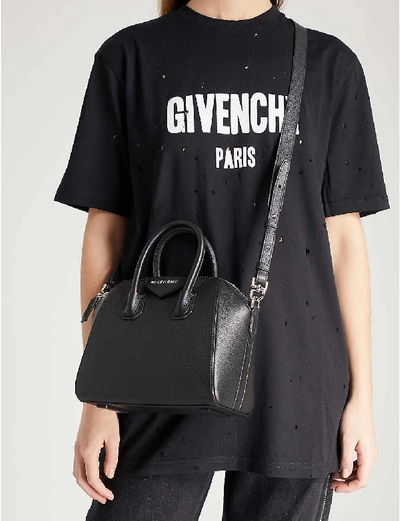 Shop Givenchy Women's Black Antigona Mini Leather Tote Bag