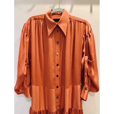Pre-owned Eudon Choi Maxi Dress In Orange