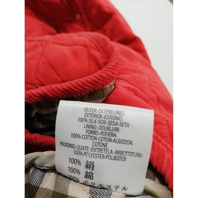 Pre-owned Aquascutum Red Cotton Jacket