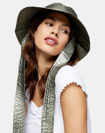 Shop Topshop Hats In Khaki