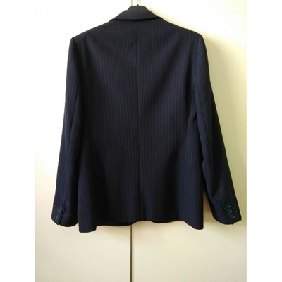 Pre-owned Max Mara Wool Blazer In Blue